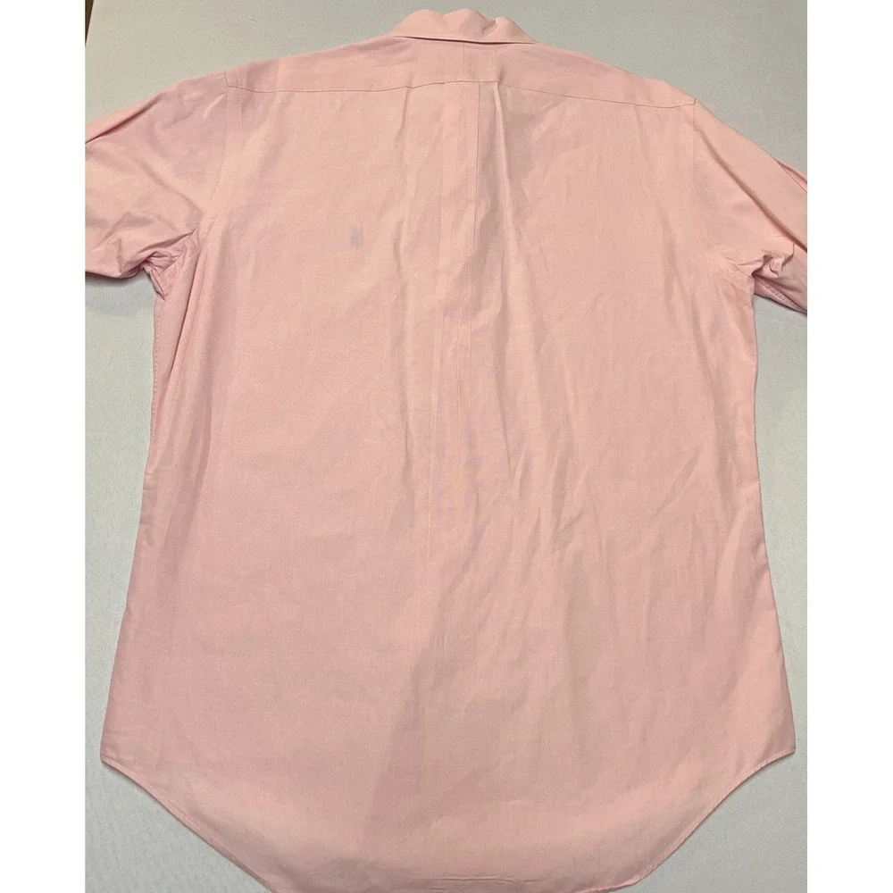 Ralph Lauren Yarmouth Pink Button Down 100% Cotton Pinpoint Oxford 15 1/2 32/33